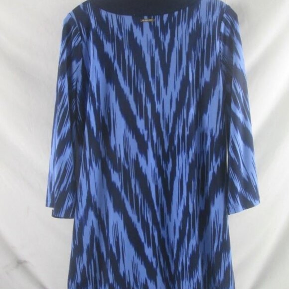 NWT MIchael Kors  Crew Blue Tunic 3/4 Sleeve Dress Medium - Picture 3 of 7